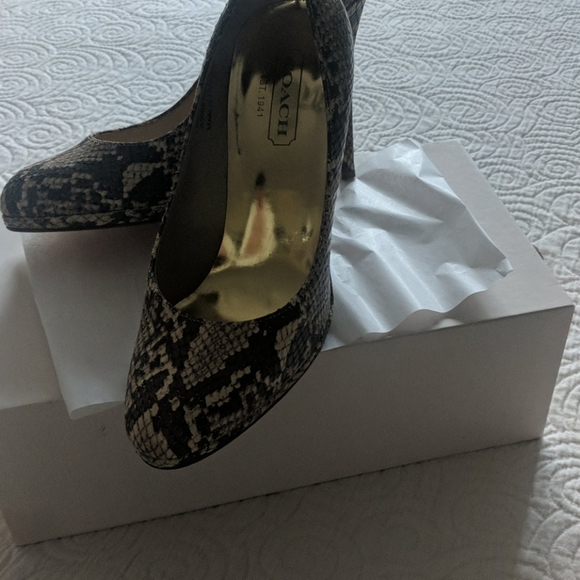 Leather  Coach stilettos - Picture 2 of 4